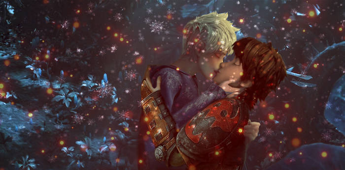 A kiss between Fire and Ice - Hiccup X Jack Frost