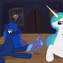 Luna and Celestia (Felt Heart)