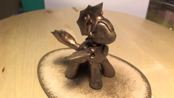 Bat-pony statue