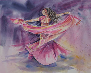 'Nayima' Watercolour-Bellydance