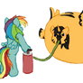 [Request] Rainbow Dash inflating Nightwing