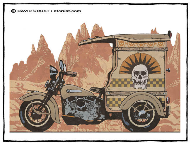 Skeleton Riding Trike Skull Trike by DFCRUST on DeviantArt