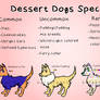 CLOSED SPECIES Dessert Dogs Reference Sheet