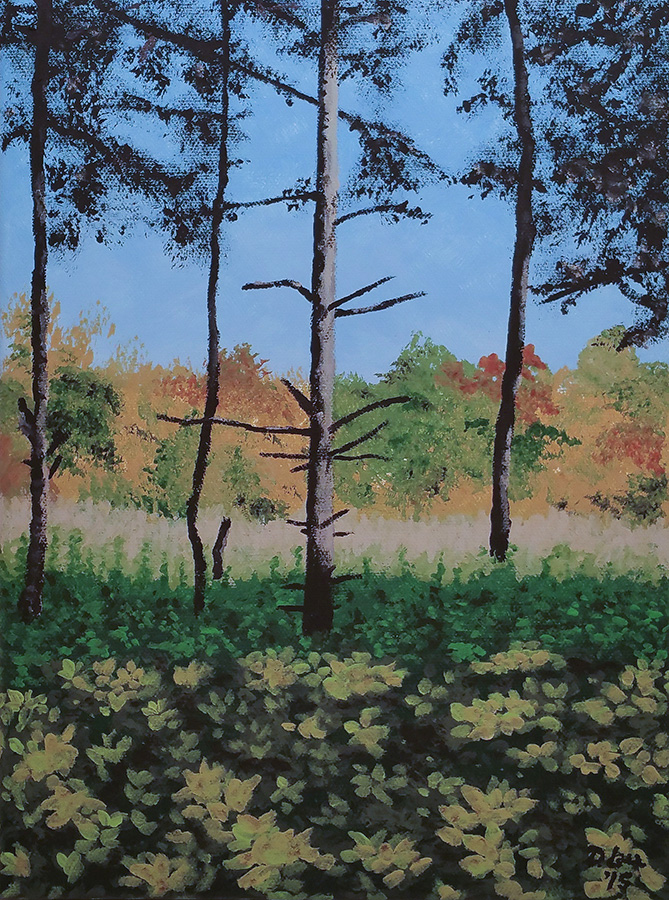 Fall Forest and Meadow Painting