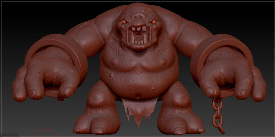 highpoly baby cave troll update front