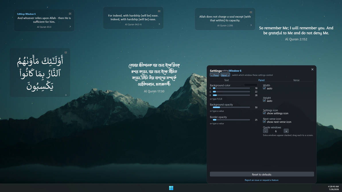 Multiple-quotes-window