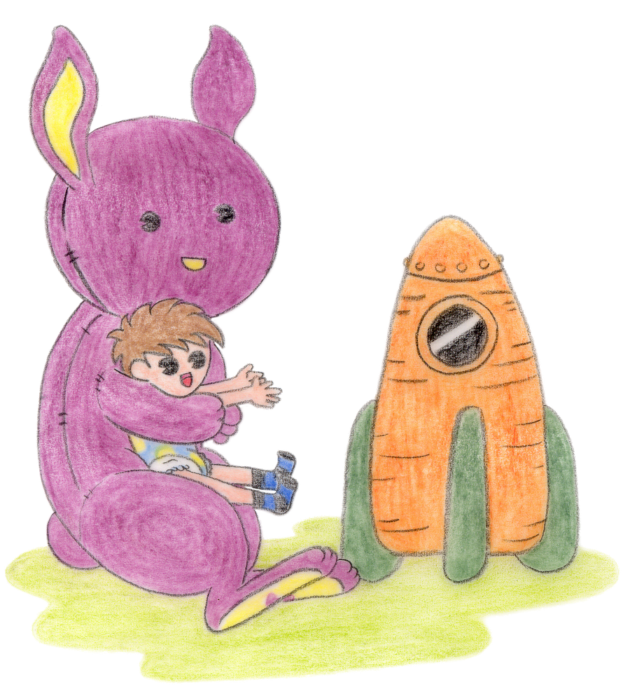 Big bunny and baby