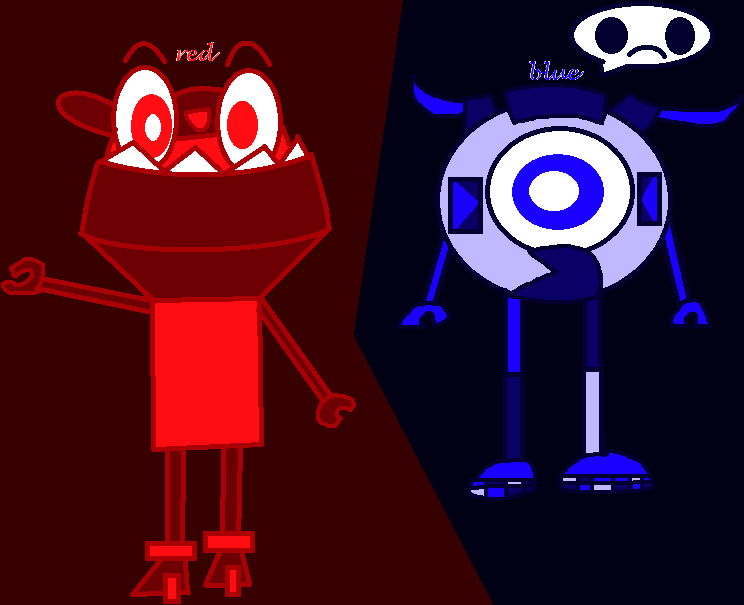 Red And Blue As Mixels