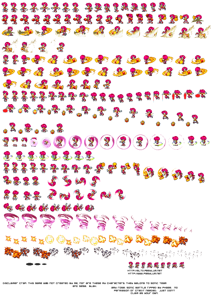 Amy Rose Brawlstudios Pallate Sprites 1.