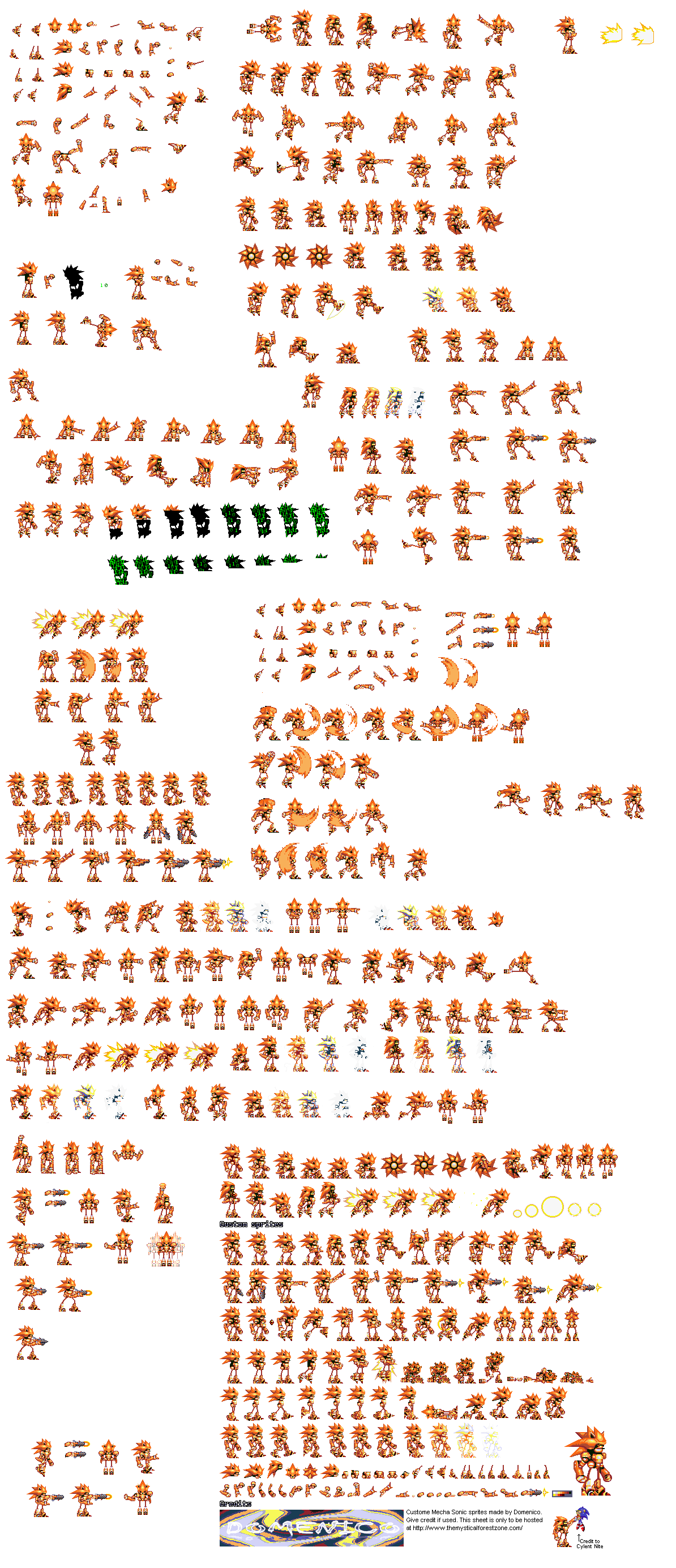 Mecha Sonic Sprites Sheet (My version) (Read D.) by JH-Production on  DeviantArt