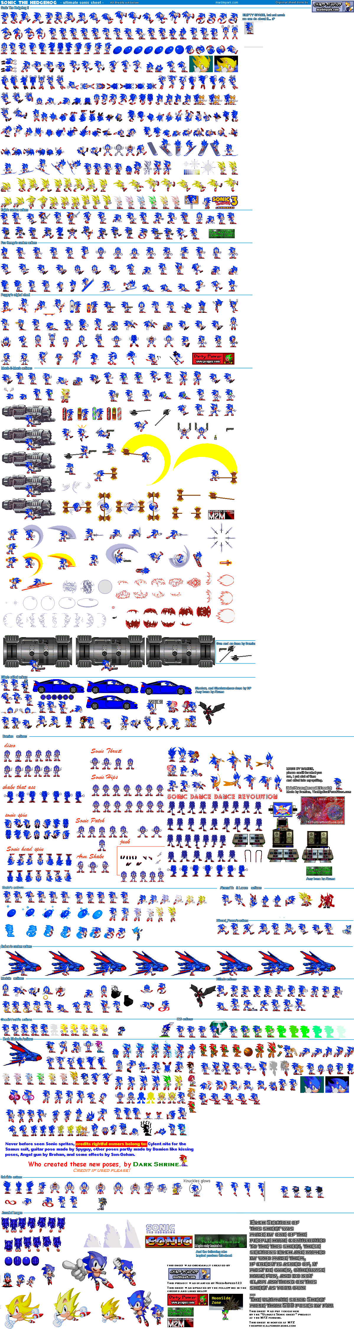 Sonic Ultimate Sprite Pack by Mehdiw8 on DeviantArt