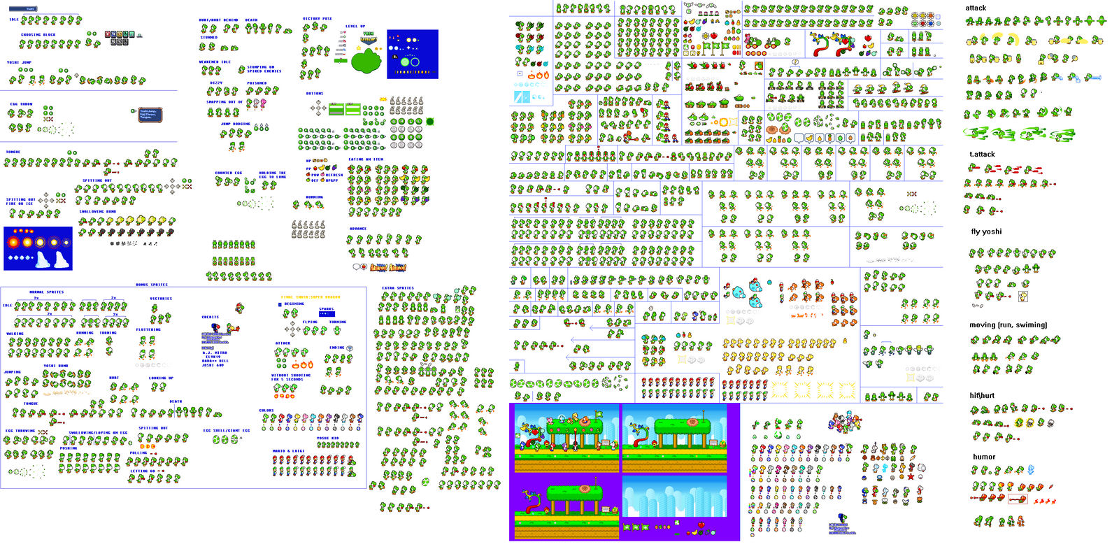 SMBHotS Yoshi sprite sheet 2018 v3 by sonicmechaomega999 on DeviantArt
