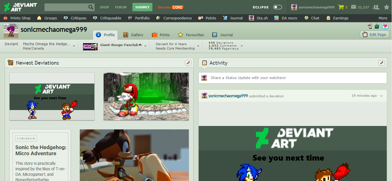 Classic Deviantart Classic Deviantart Homepage by sonicmechaomega999 on DeviantArt