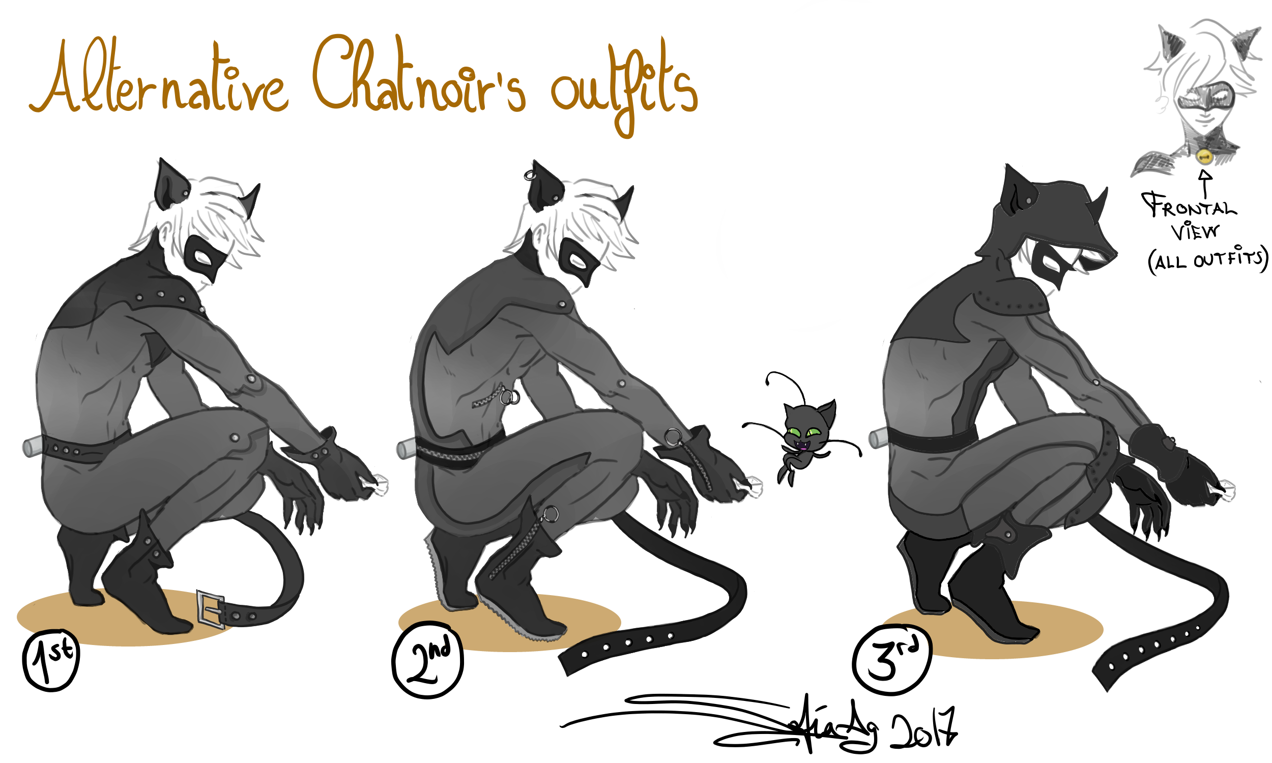Chatnoir s updated outfits by Shesvii on DeviantArt