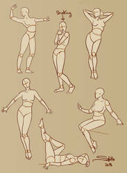 Female poses sheet 2