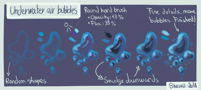 How to draw air bubbles