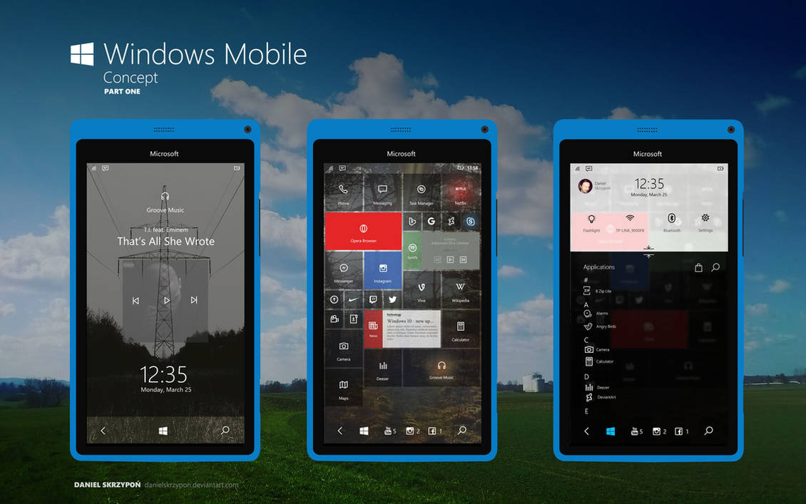 Windows Mobile - Concept (part one) by danielskrzypon on DeviantArt