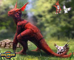 Digimon: Guilmon and Calumon by LindseyWArt