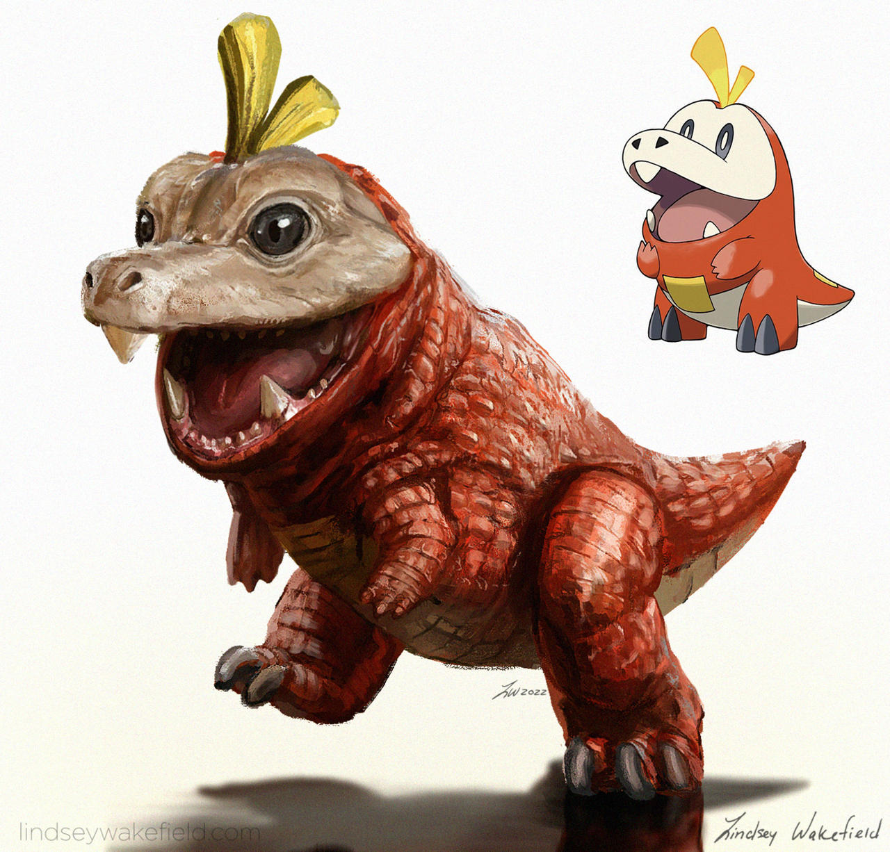 Pokemon: Fuecoco by LindseyWArt on DeviantArt