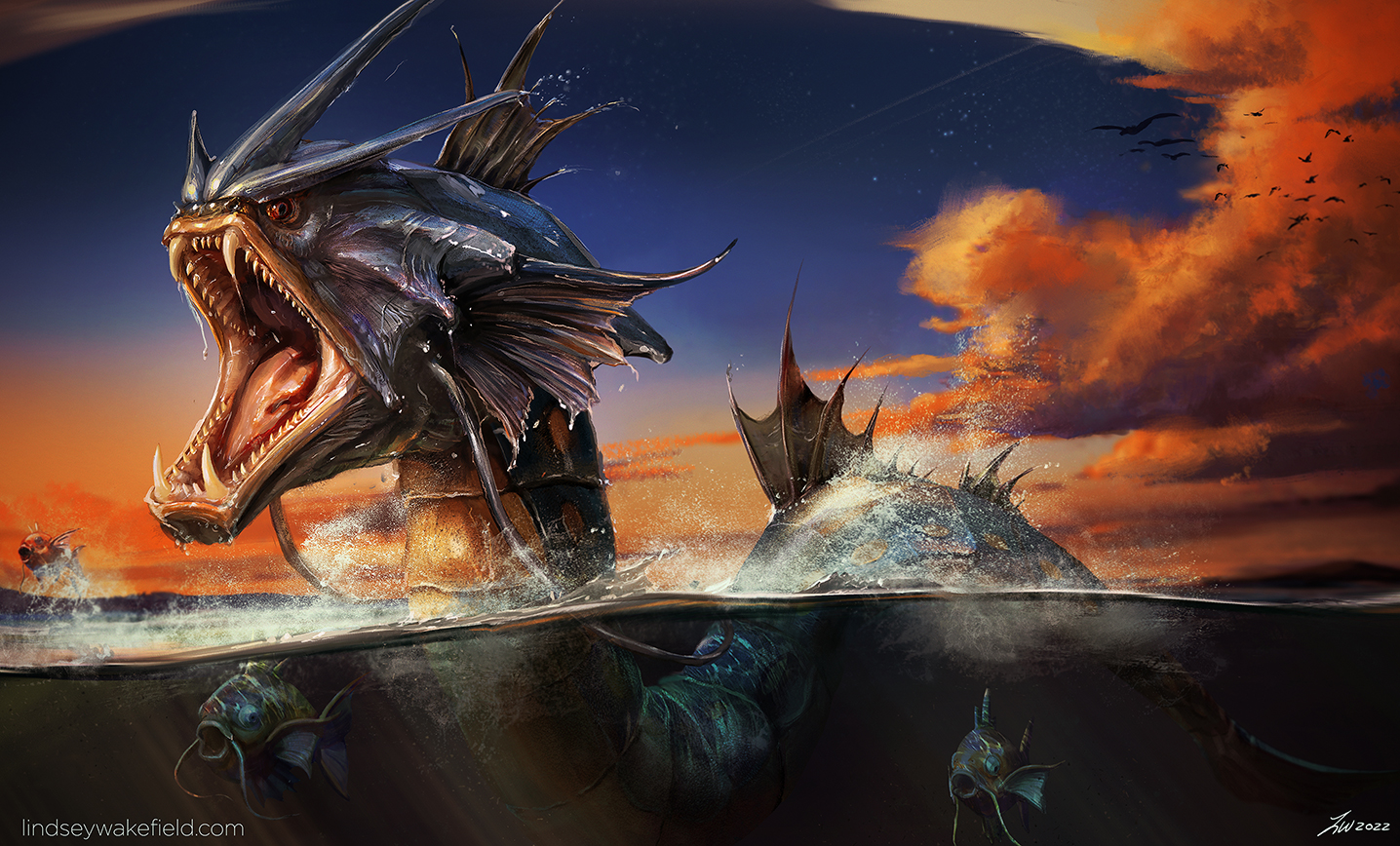 Pokemon: Gyarados and Magikarp by LindseyWArt on DeviantArt