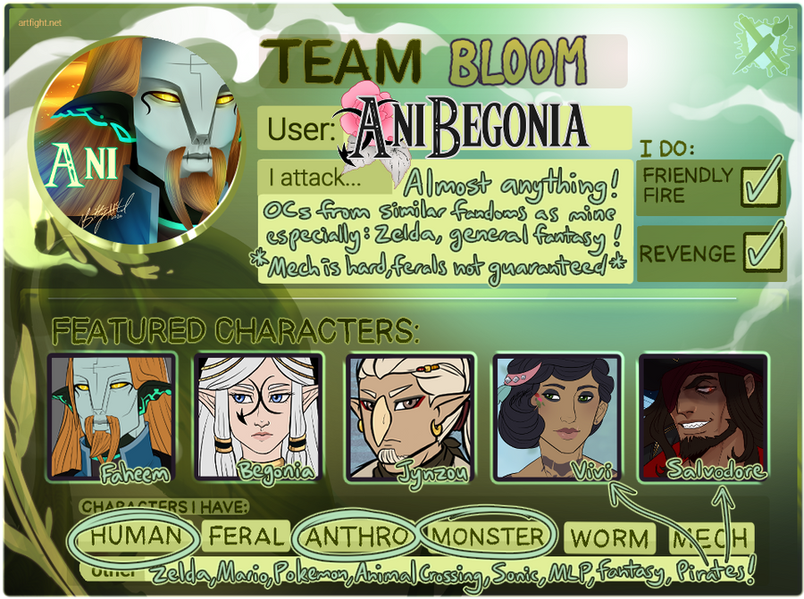 Art Fight 2022- AniBegonia
