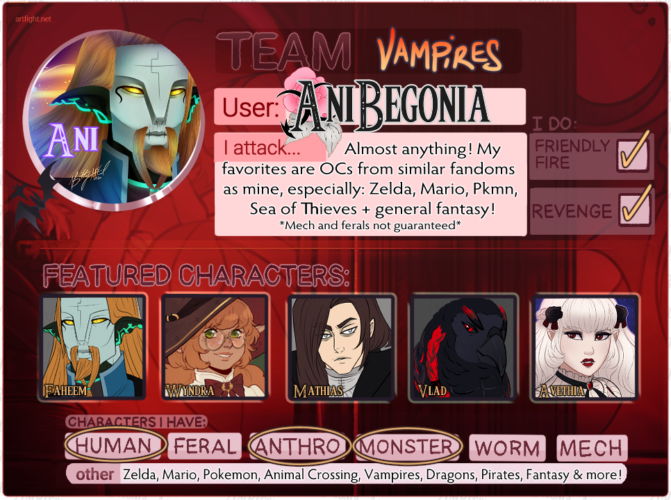 ArtFight 2023 - Team Vampire
