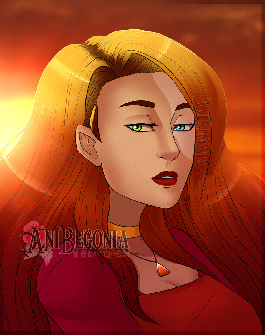Artfight 2023: Sunset Hair