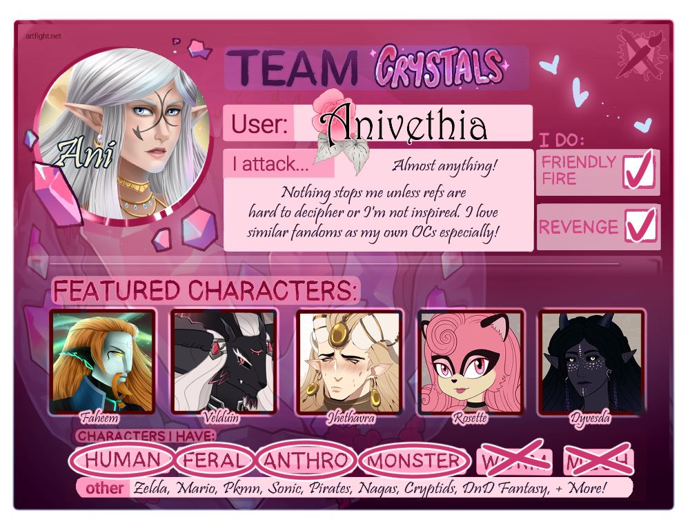 Artfight 2025 Card - Anivethia