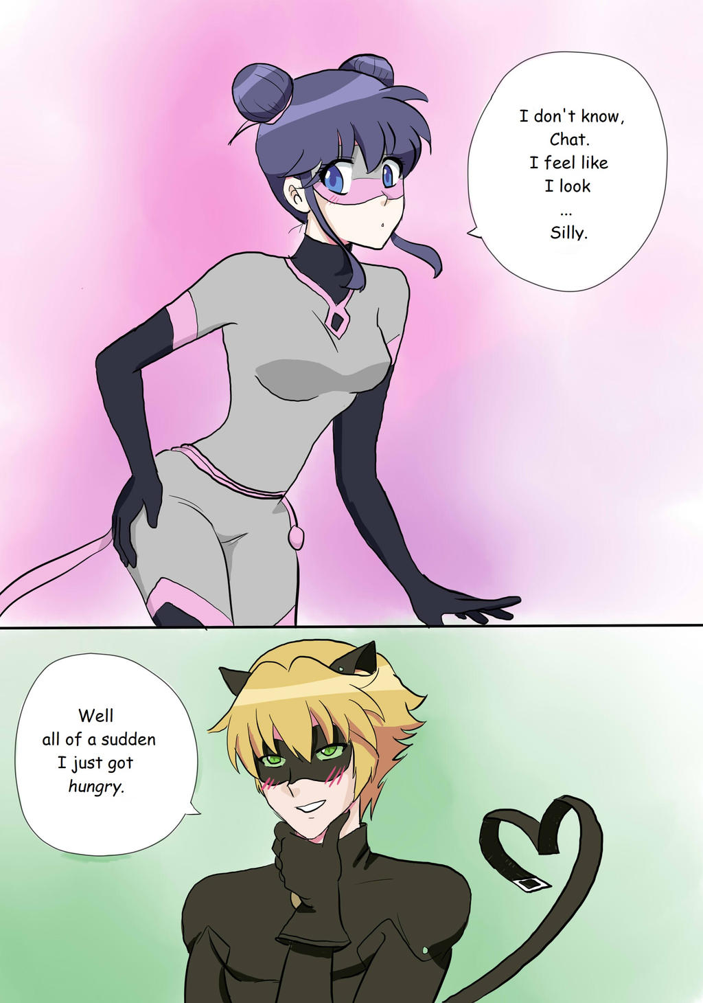 and Chat Noir by xxtemtation on DeviantArt