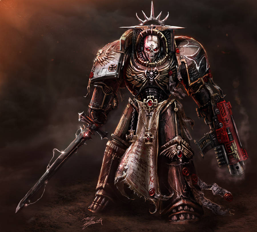 Black templar chaplain by LordHannu
