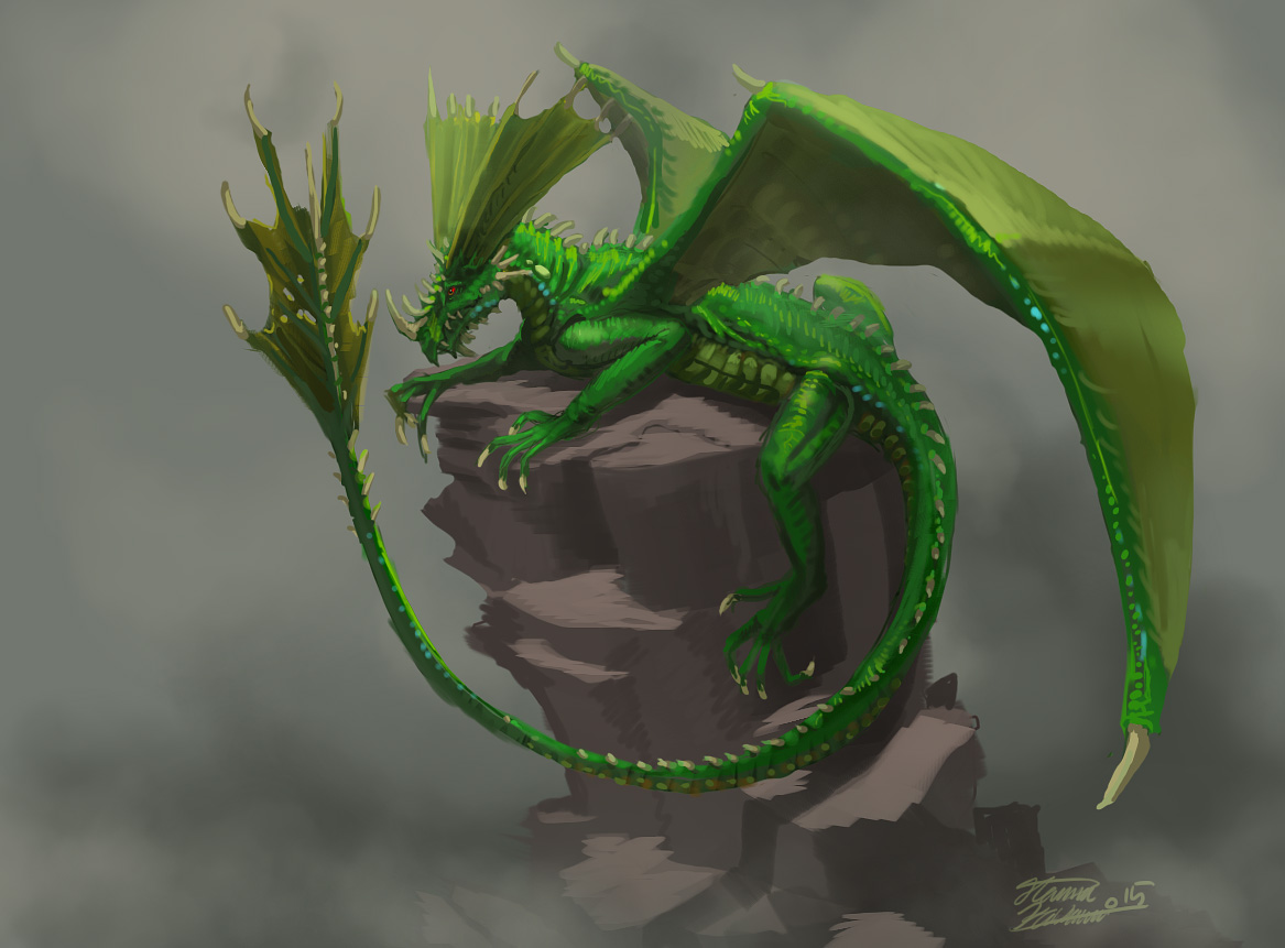 Green dragon by LordHannu