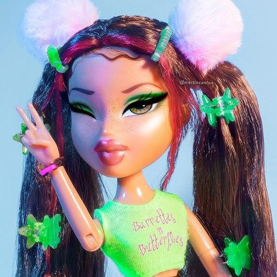 bratz brunette ambereyed barrettes and butterflies by aegisuiopas on ...