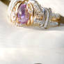 Silver, Gold and Amethyst Ring