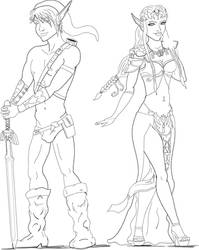 Link And Zelda by MrFlameboy15