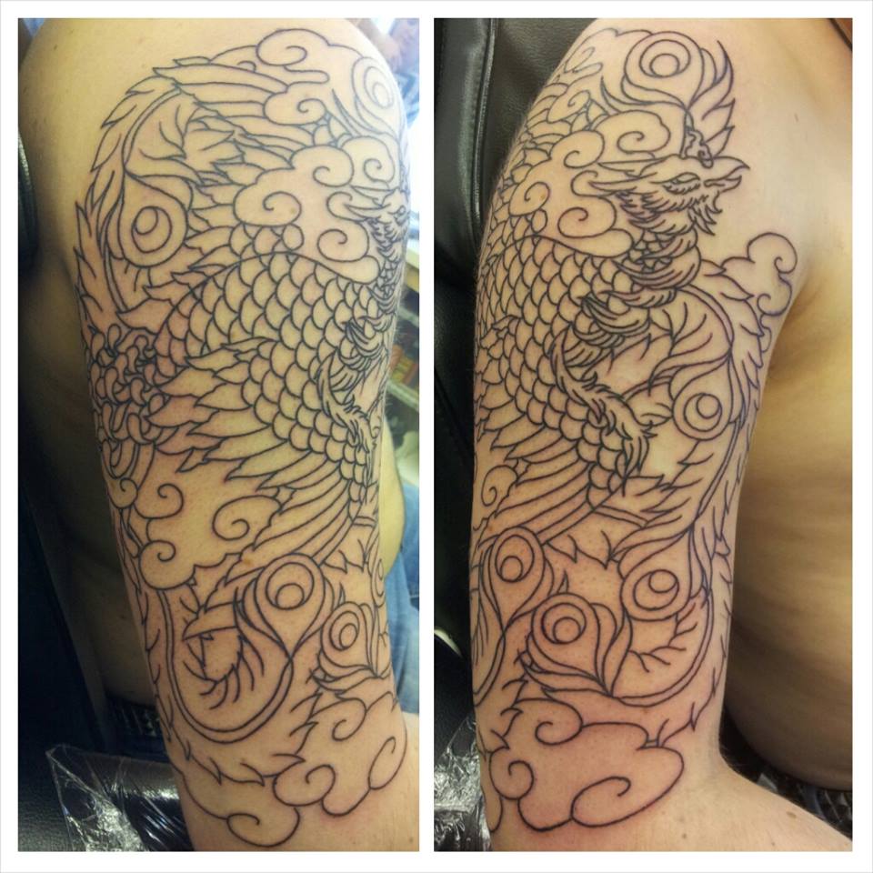 Phoenix sleeve in progress