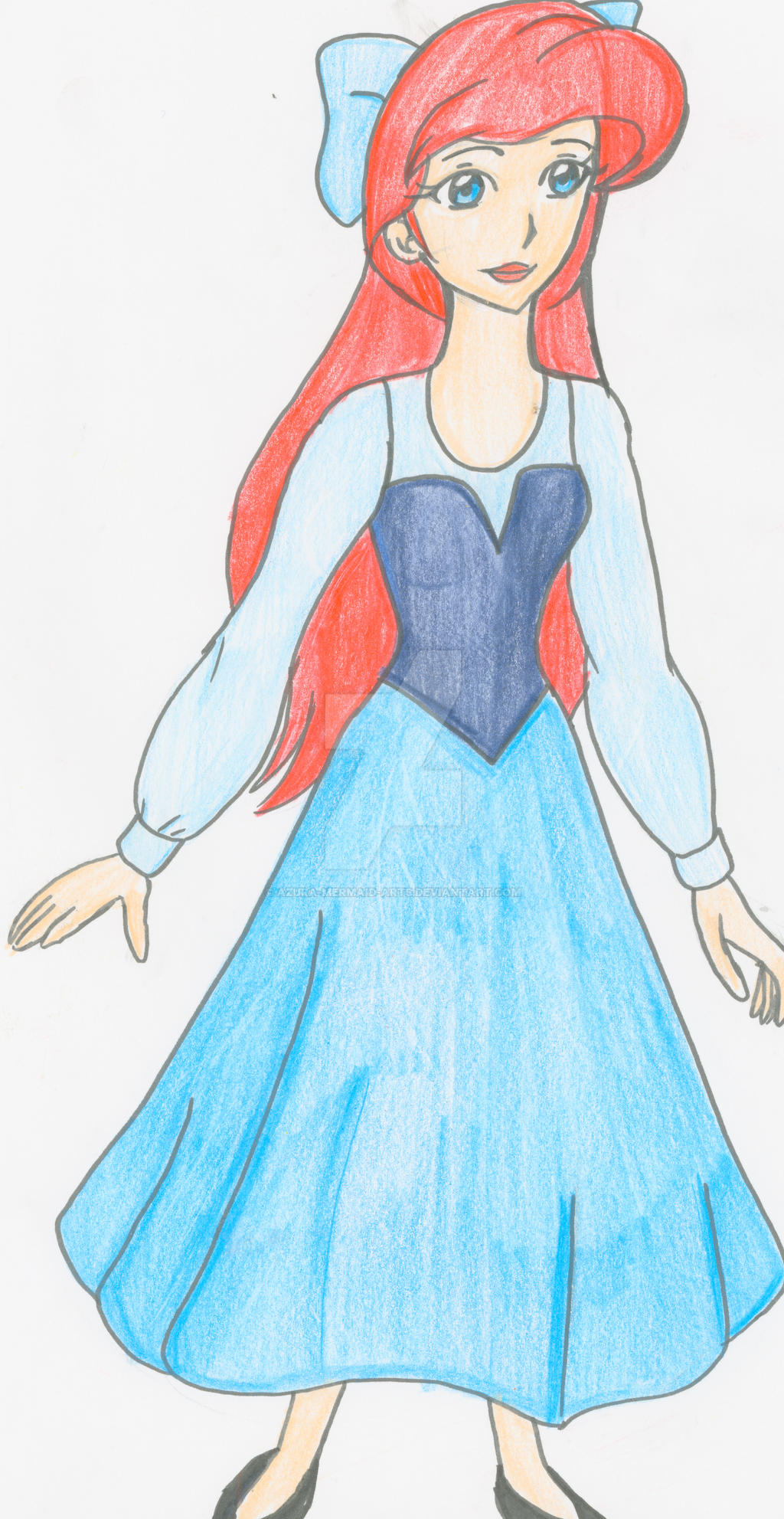 Ariel(blue dress) by Azura-Mermaid-Arts on DeviantArt Ariel(blue dress) by Azura-Mermaid-Arts on DeviantArt