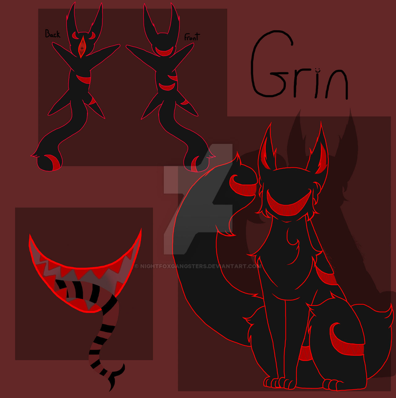 ||Creepy Cat OC||Grin|| by NightFoxGangsters on DeviantArt