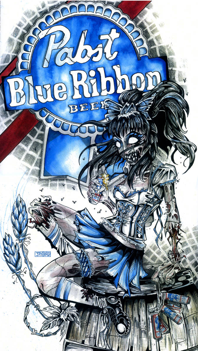PBR zombie beer girl by Jay-Allen-Hansen
