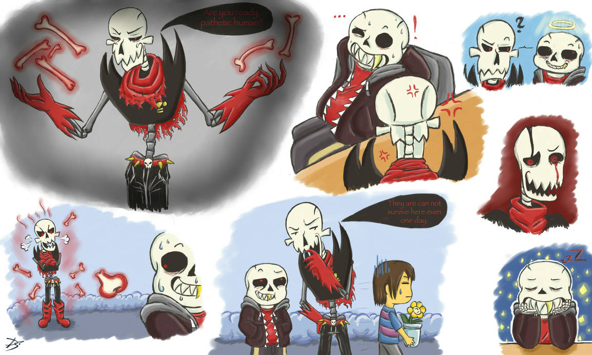 Underfell Some sketches 3 (underfell) by 2DarkSky2 on DeviantArt