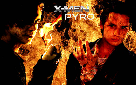 X-MEN - JOHN ALLERDYCE/PYRO WALLPAPER 01