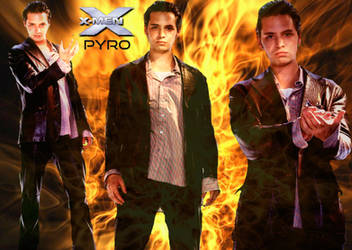 X-MEN - JOHN ALLERDYCE/PYRO WALLPAPER 02