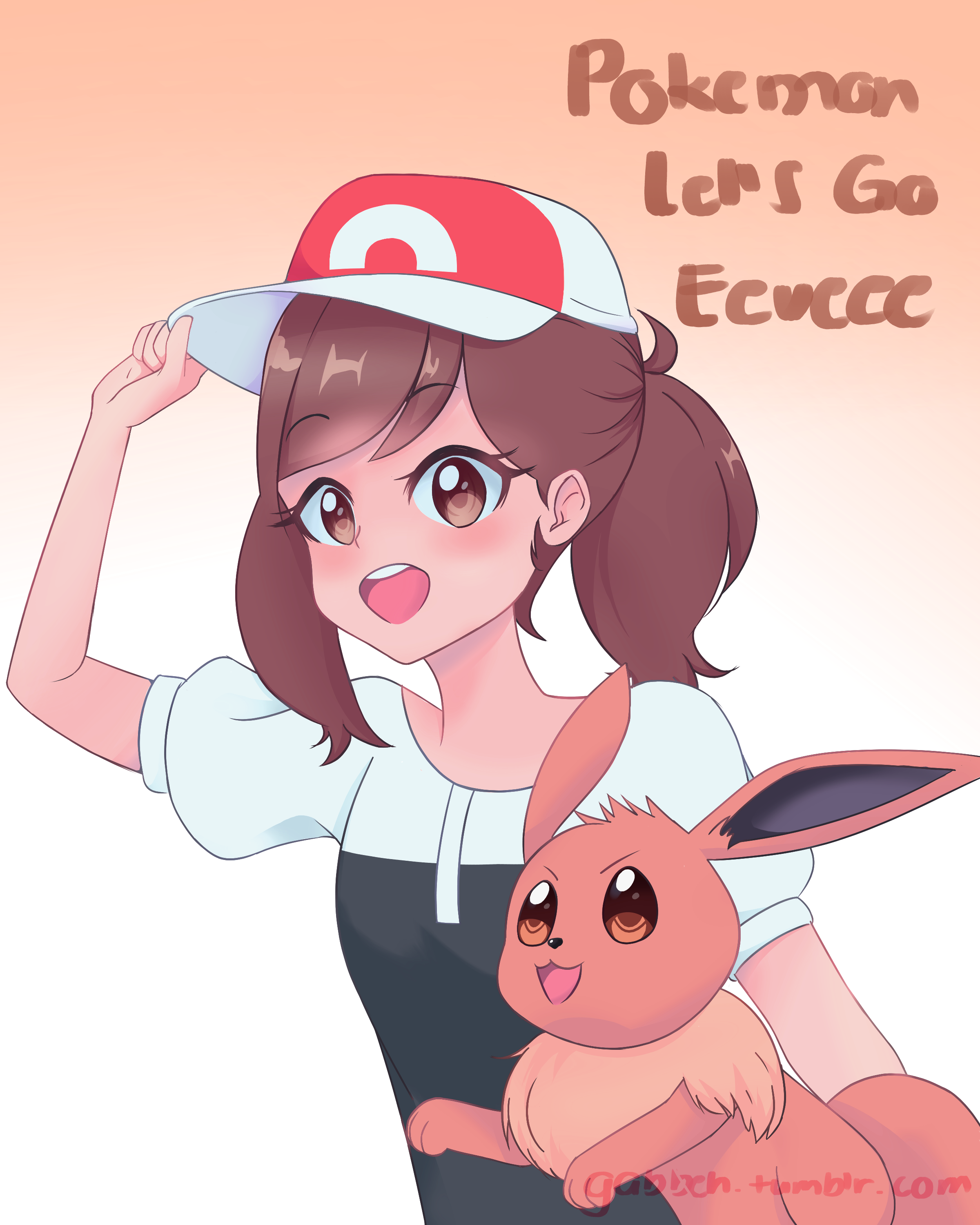 Pokemon Let's Go Eevee early fan art by gabbehsup on DeviantArt
