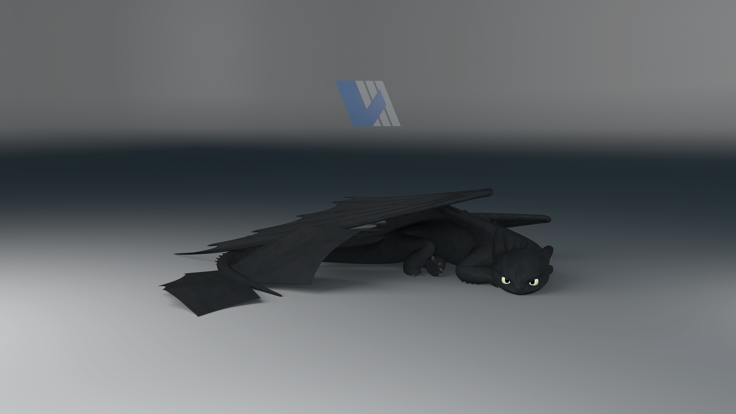 Night Fury Dragon Resting - Ver.2