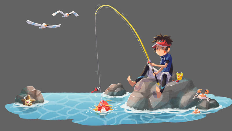Pokemon Fishing by kafel88 on DeviantArt
