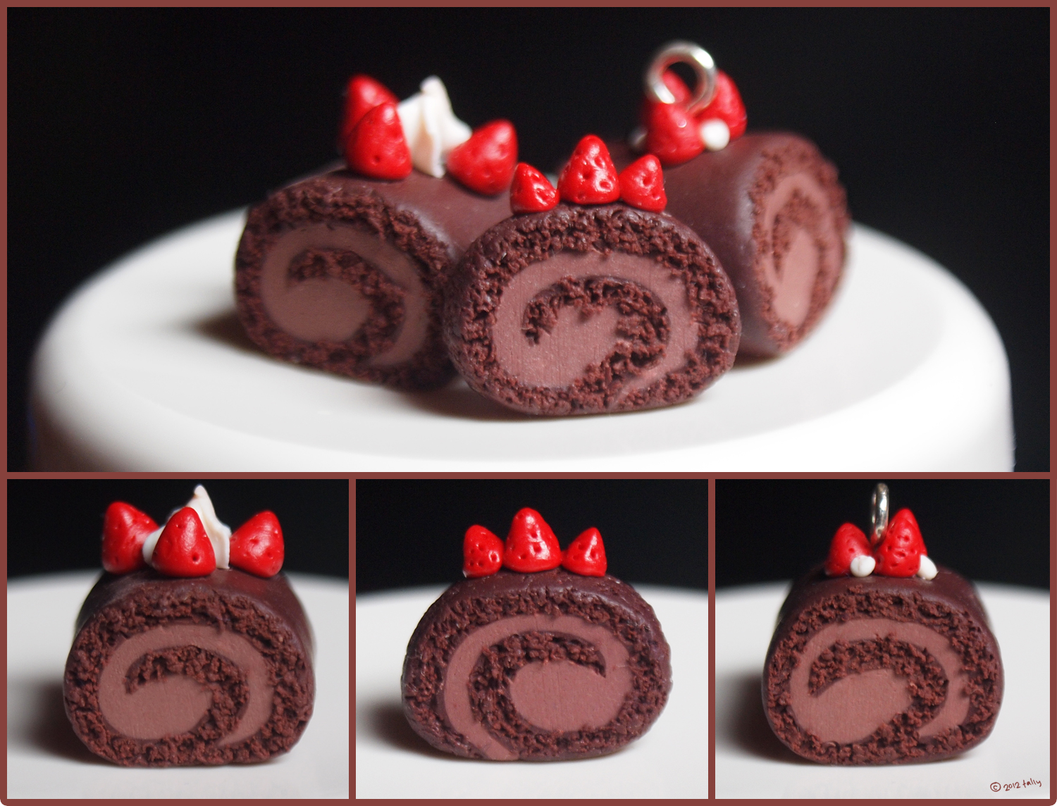 Chocolate Swiss Cake Miniature Clay