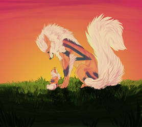 Growlithe and Arkanine