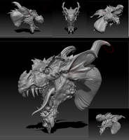 Smaug ZBrush Head Scuplt