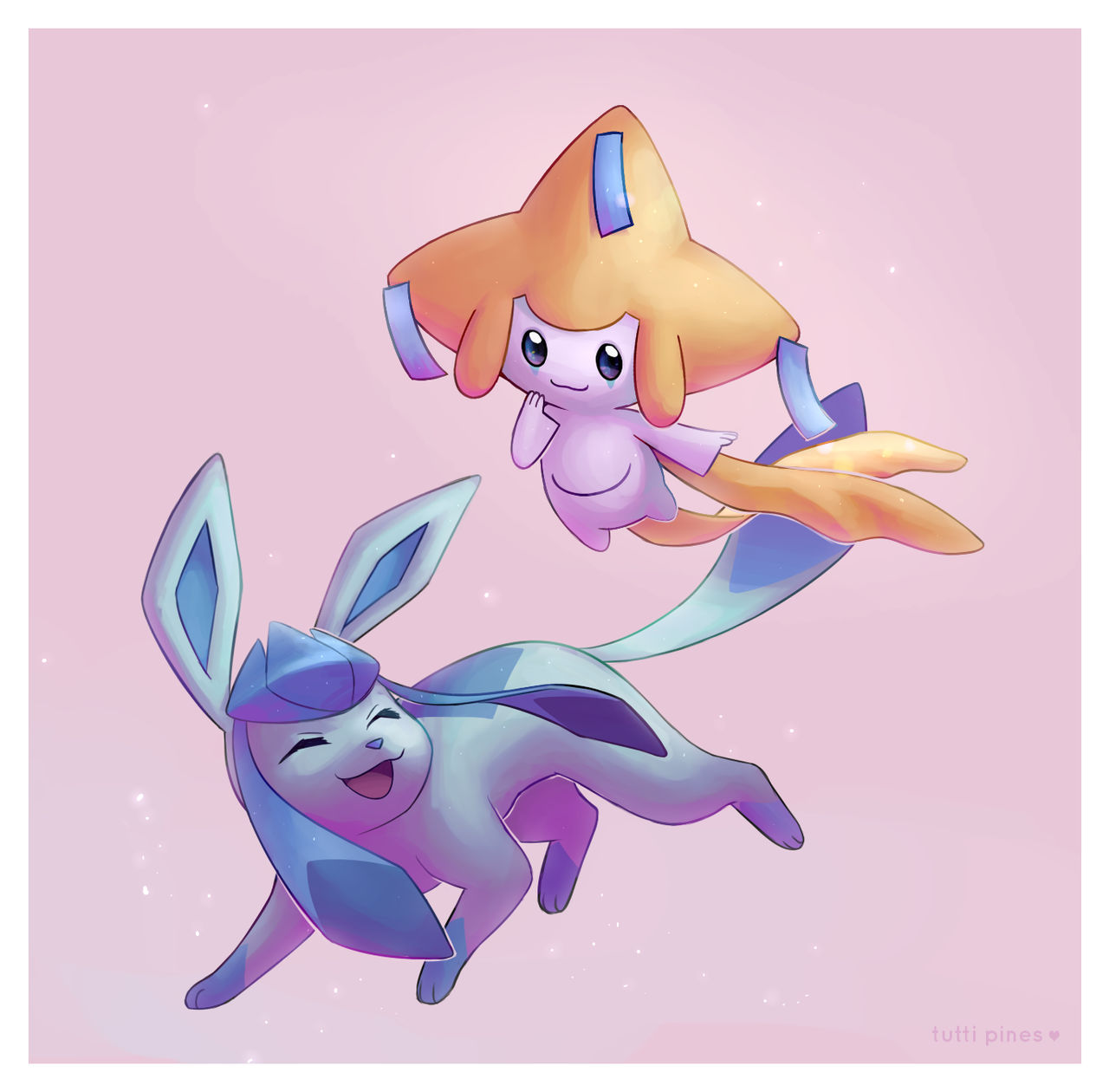 Glaceon and Jirachi