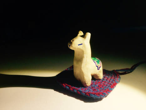 Polymer clay alpaca