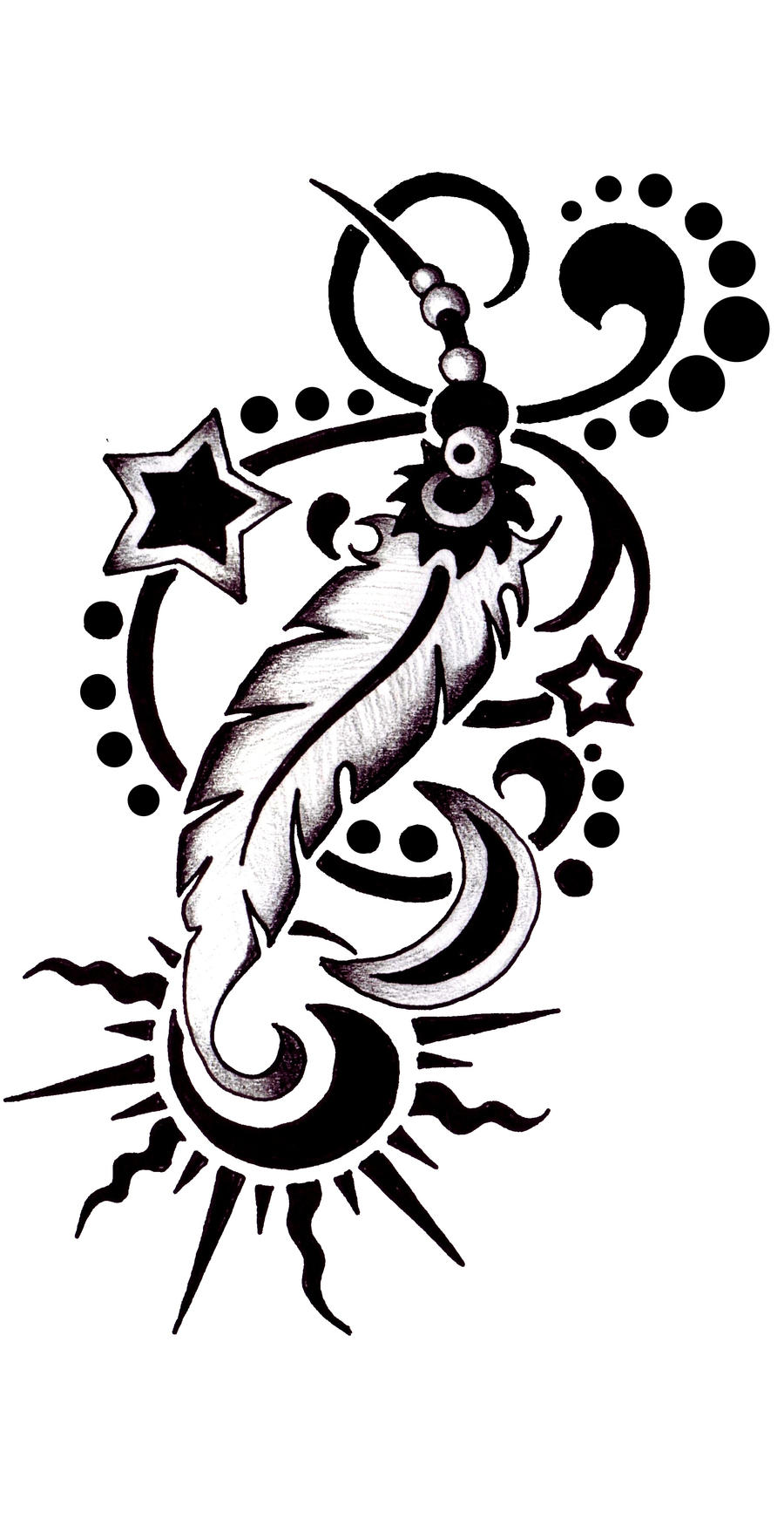 TRIBAL FEATHER by RoxenaBernardi